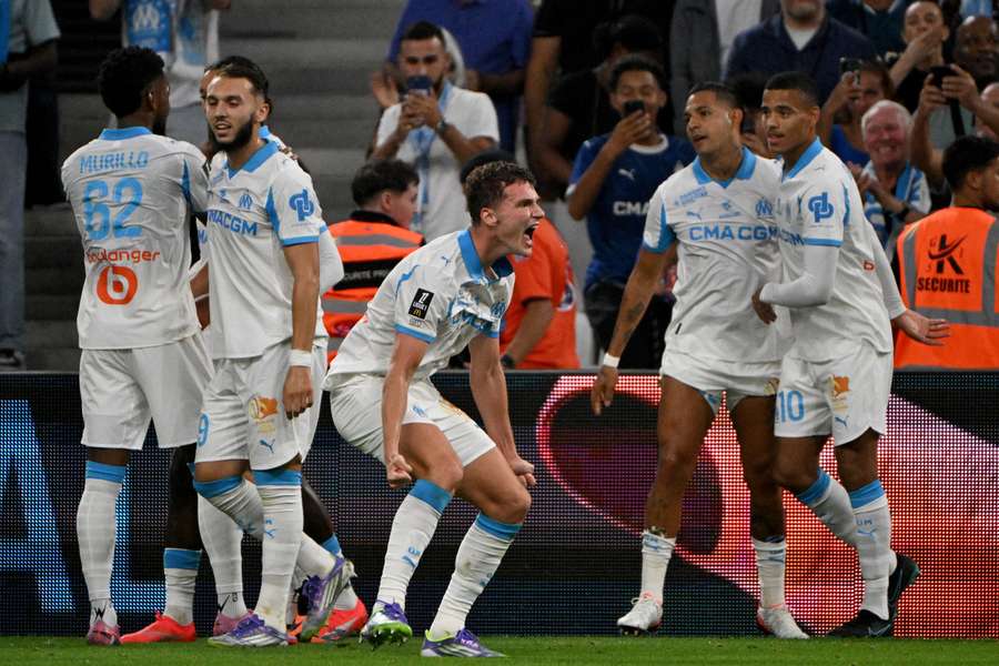 Marseille celebrate goal