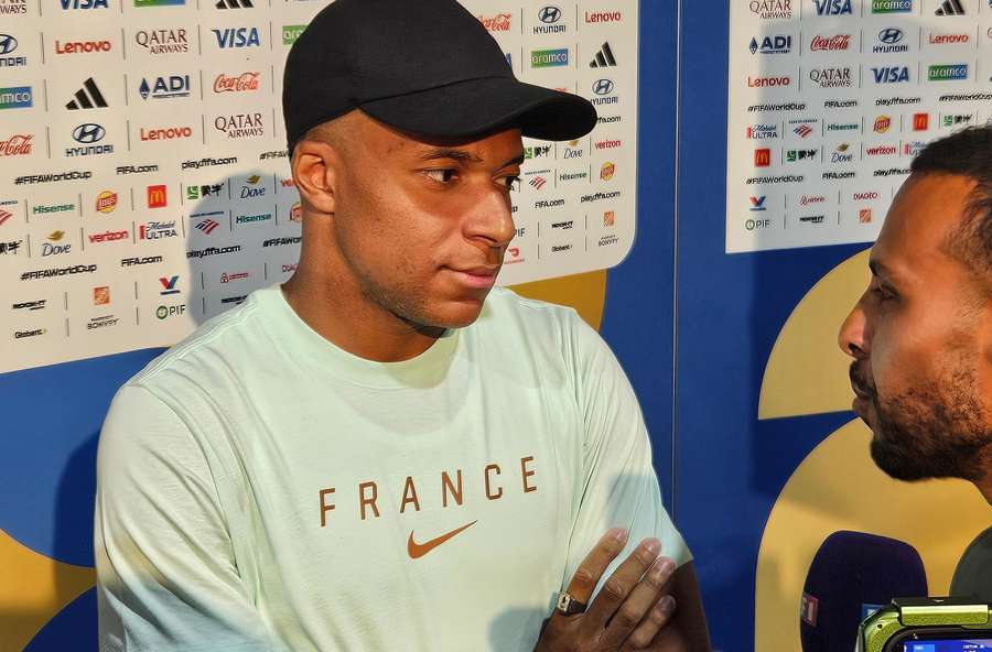 France striker Kylian Mbappé spoke to reporters after reaching the last 16 France striker Kylian Mbappé spoke to reporters after reaching the last 16