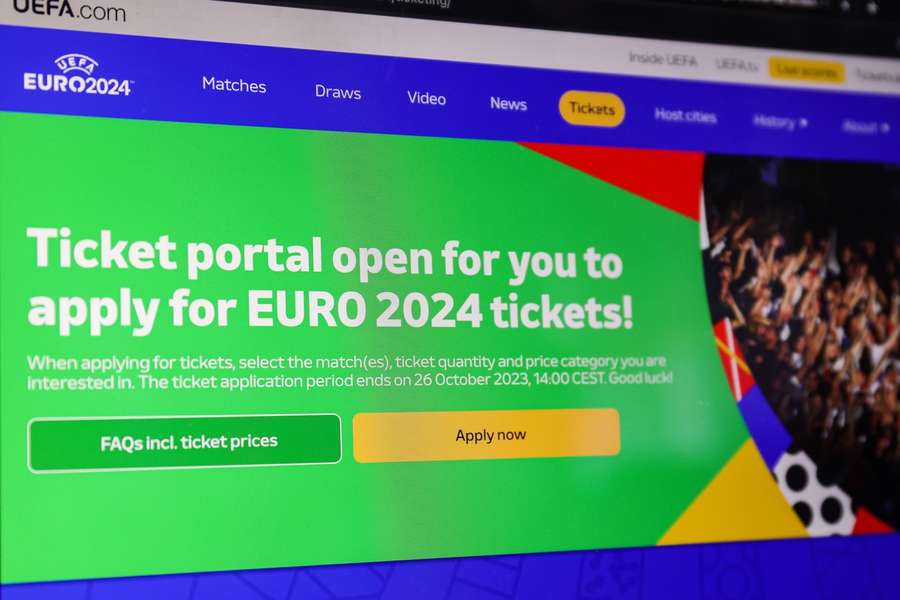 Portalul UEFA pentru vânzarea de bilete la Euro 2024