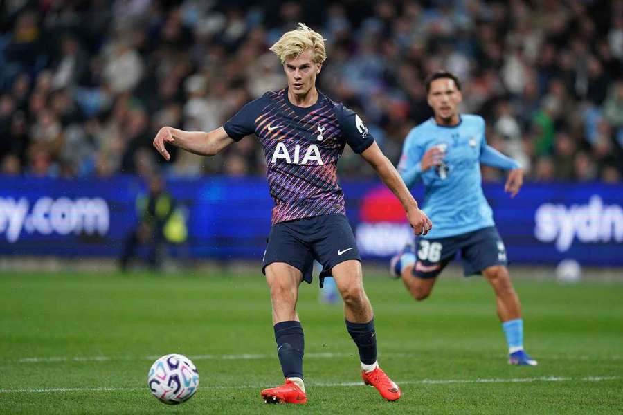 Bergvall in action for Spurs Bergvall in action for Spurs
