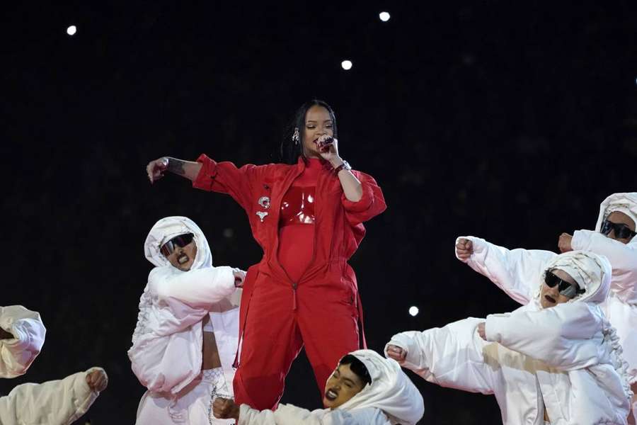 Rihanna no show de intervalo do Super Bowl 57