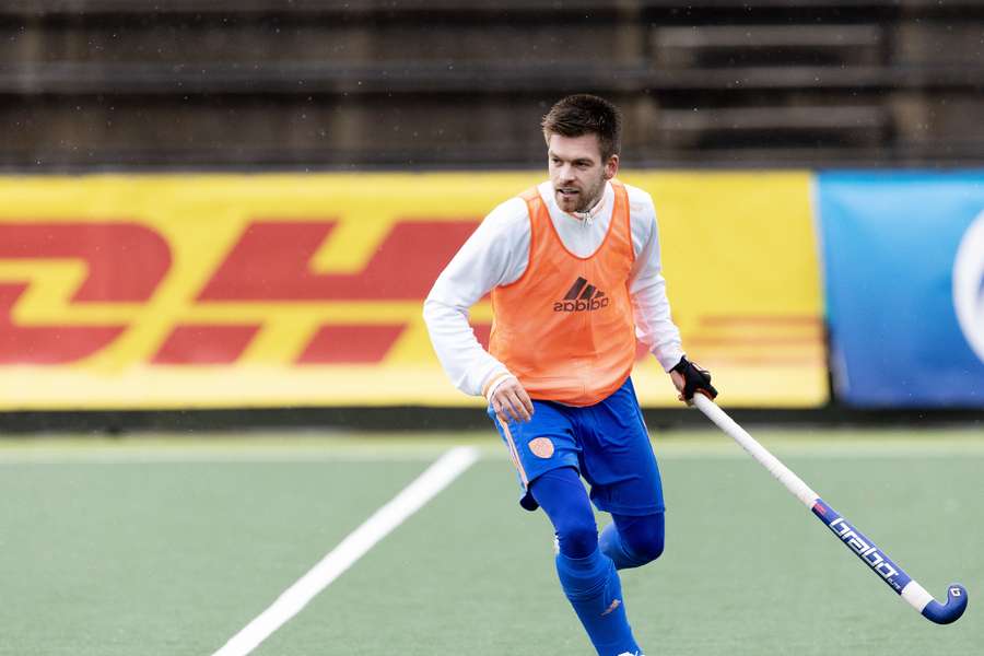 Brinkman tijdens een training in aanloop naar het WK