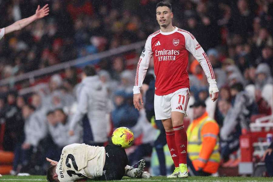 Martinelli e l'infortunato Bradley