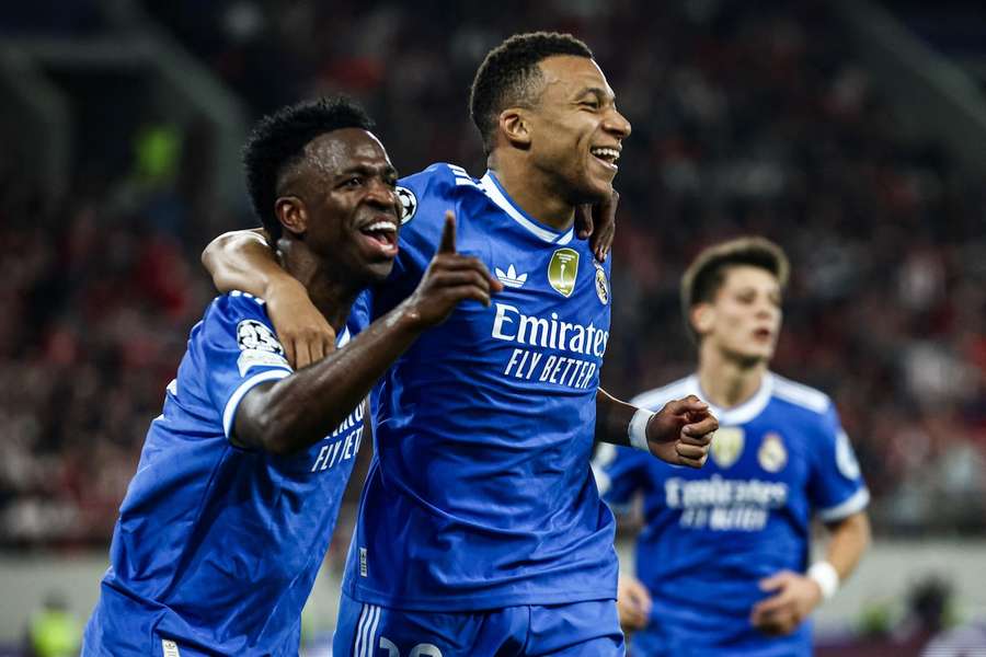 Kylian Mbappé bei seinem historischen Viererpack für Real Madrid gegen Olympiakos