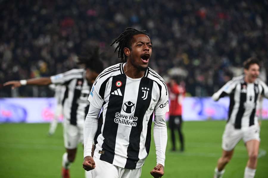 Mbangula celebrates the opener