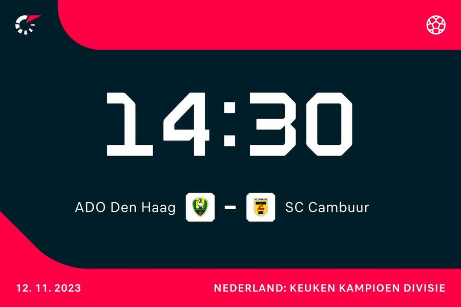 14:30: ADO Den Haag - SC Cambuur