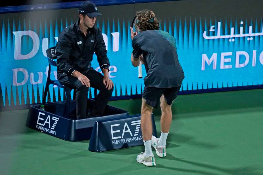 Andrey Rublev had moeite zijn emoties in bedwang te houden