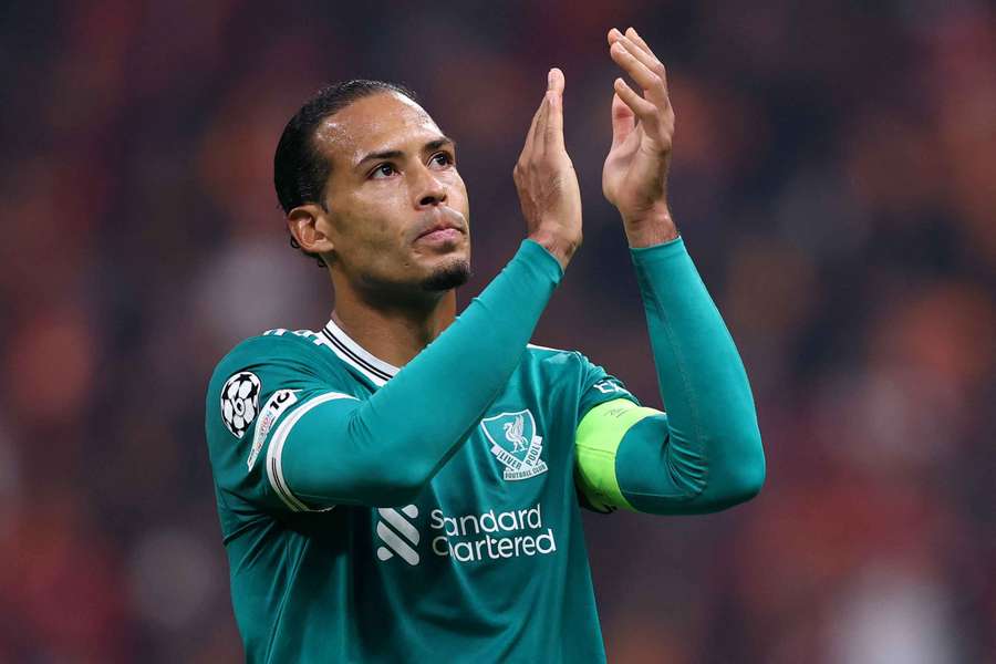 Liverpool captain Virgil van Dijk applauding to the fans after another defeat.