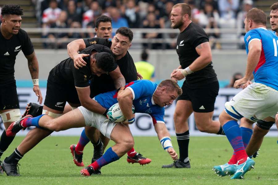 Namibia in action during the 2019 World Cup