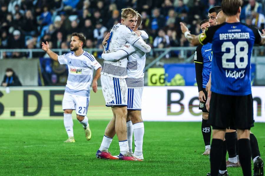 Jubel nach dem 4:1 durch Florian Krüger Jubel nach dem 4:1 durch Florian Krüger