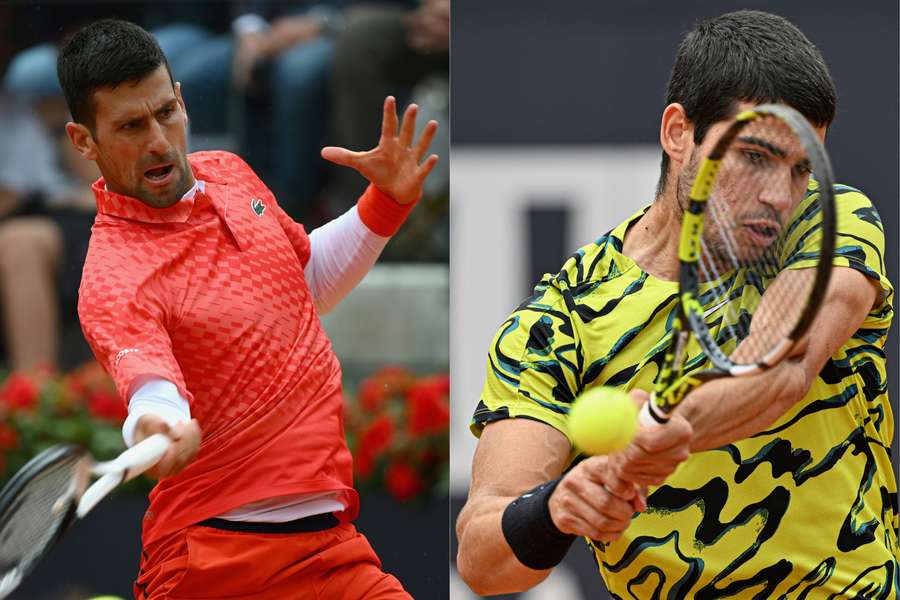 Novak Djokovic (r.) und Carlos Alcaraz stehen ganz oben auf der Liste der Favoriten in Paris.