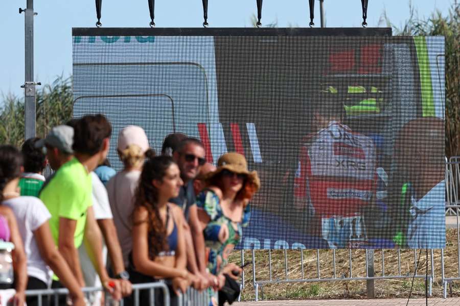 Tadej Pogacar après son abandon sur la Vuelta