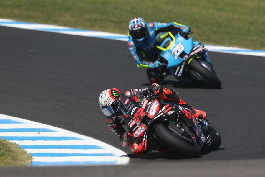Marco Bezzecchi avec son N°72 lors de la course sprint.