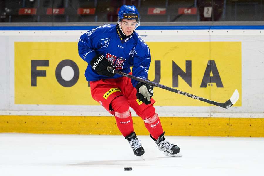 Luboš Horký na tréninku národního týmu.