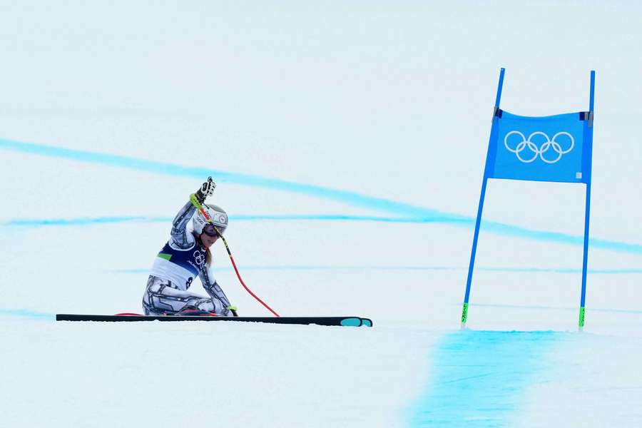 Ester Ledecká olympijské super-G nedokončila.