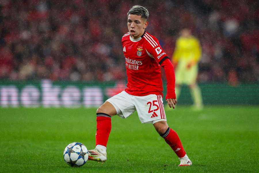 Prestianni marcou golo que iniciou a reviravolta do Benfica