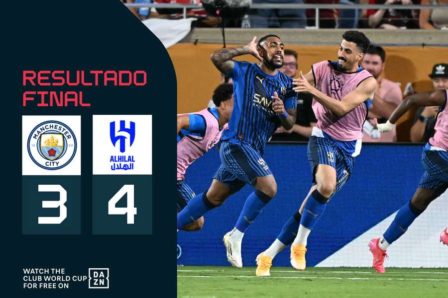 Malcom celebra golo contra o City
