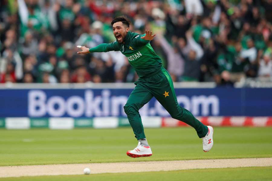 Mohammad Amir in action for Pakistan during the 2019 Cricket World Cup