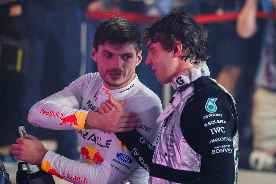 Max Verstappen and Kimi Antonelli after the Singapore Grand Prix Max Verstappen and Kimi Antonelli after the Singapore Grand Prix