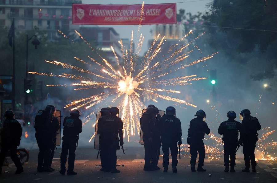 Cena comum de incêndio na rua