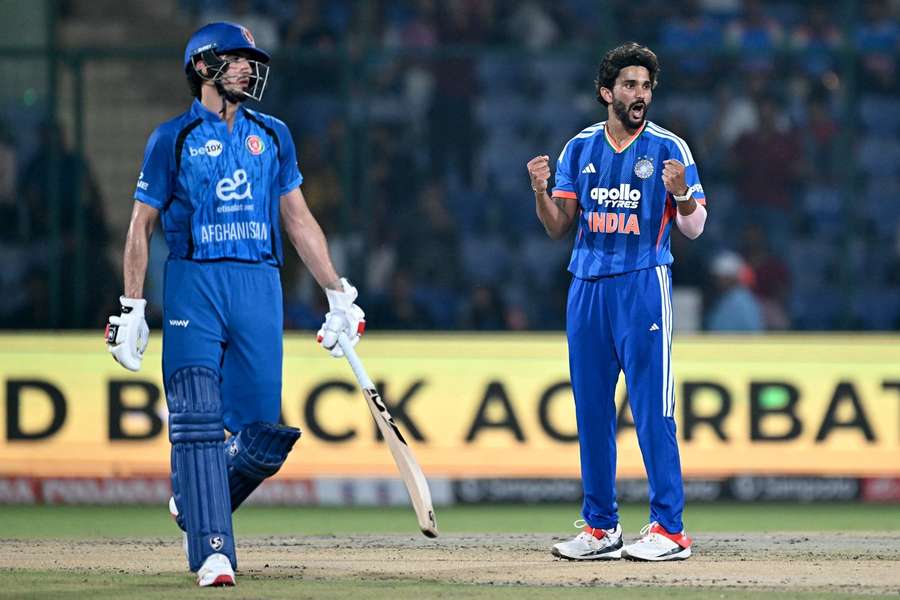 Reddy celebrates taking a wicket Reddy celebrates taking a wicket