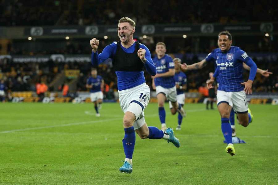 Ipswich Town's Jack Taylor celebrates scoring their side's second goal 