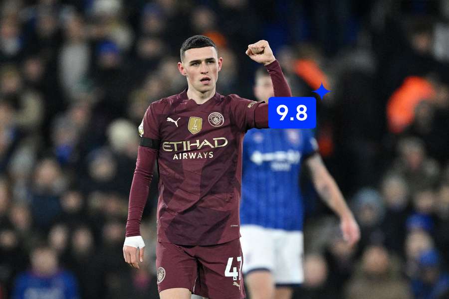Foden, con un 9.8, el mejor jugador de la Premier en la última jornada