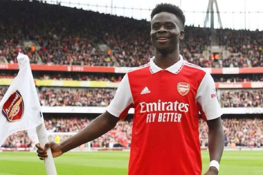 Saka, um dos grandes talentos do Arsenal