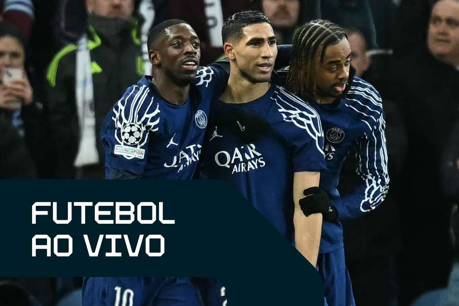 Hakimi fez gol em Aston Villa x PSG, pela Champions