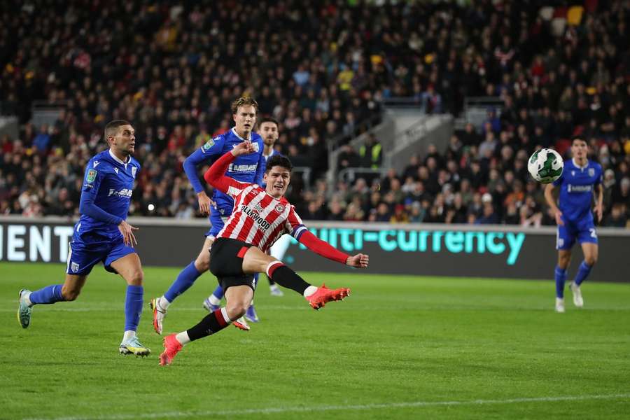 Christian Nørgaard spillede de første 45 minutter i kampen mod Gillingham.