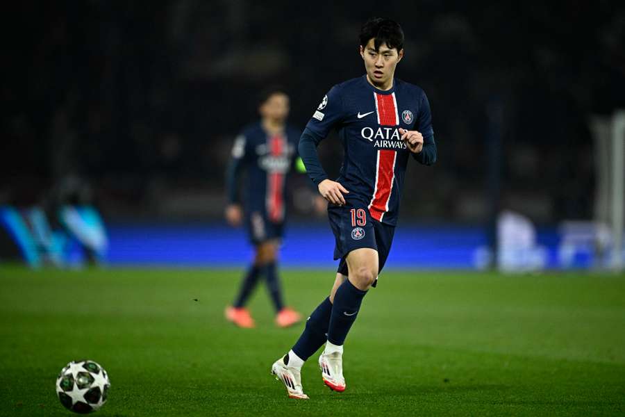 Lee Kang-in en Ligue des champios face à Brest.