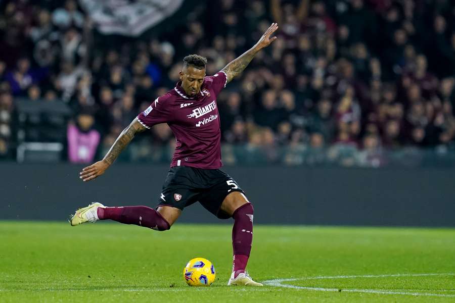 Jerome Boateng in a Salernitana shirt Jerome Boateng in a Salernitana shirt