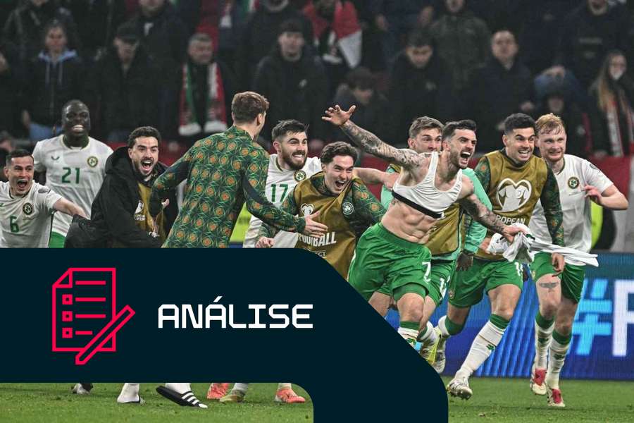 Troy Parrott celebra o terceiro golo frente à Hungria 