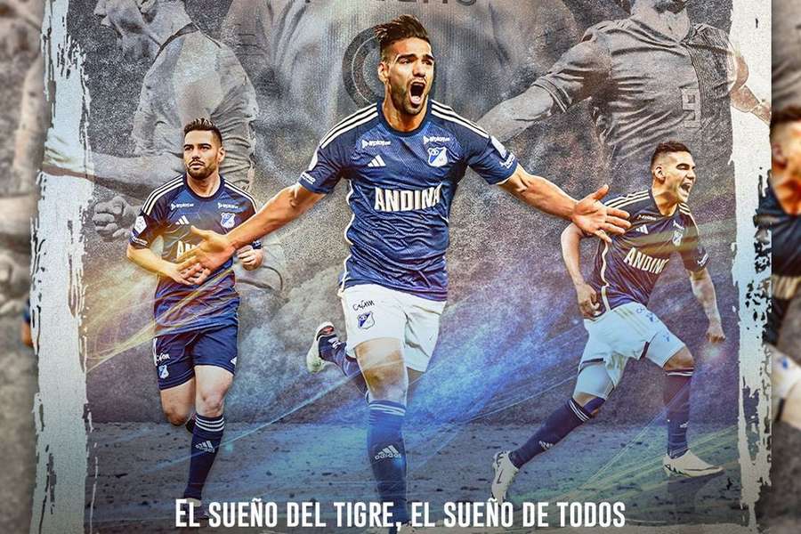 Falcao apresentado no Millonarios