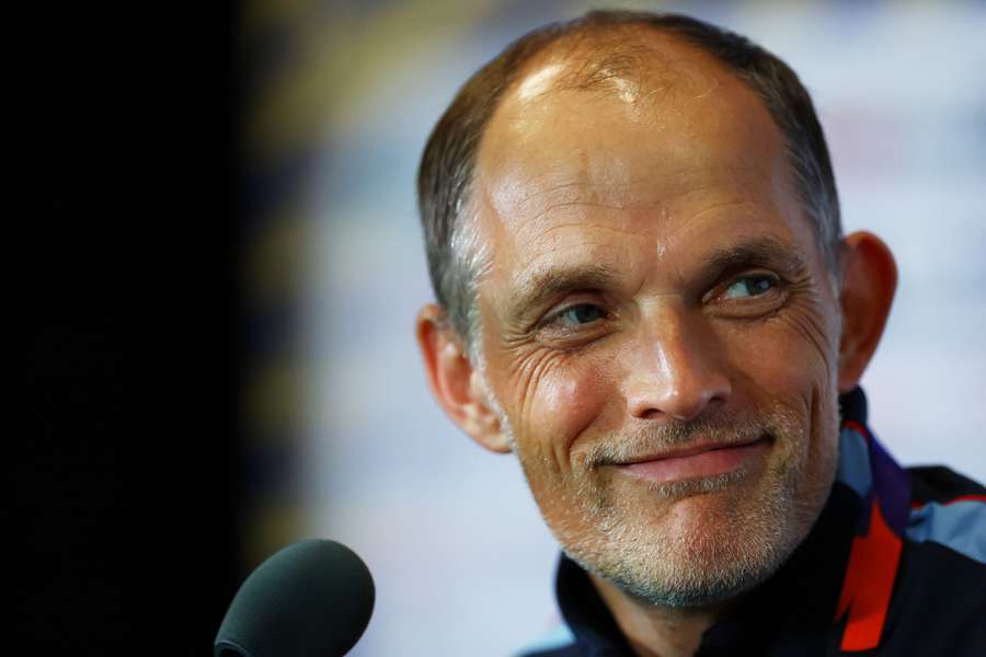 Tuchel during a press conference Tuchel during a press conference