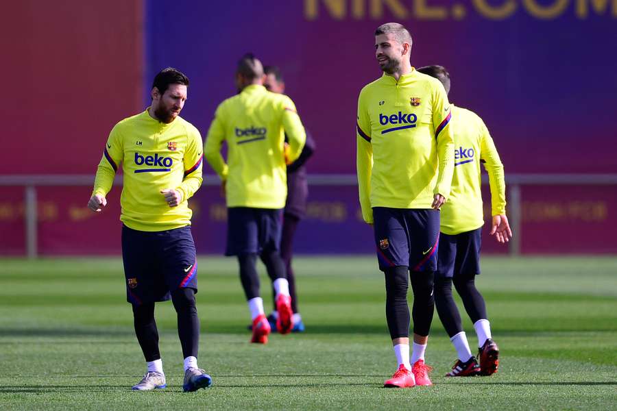 Piqué y Messi, cuando eran compañeros