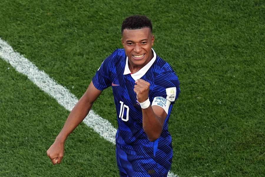 France's Kylian Mbappe celebrates France's Kylian Mbappe celebrates