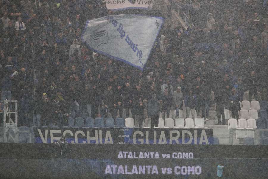 Os torcedores da Atalanta já estavam no estádio