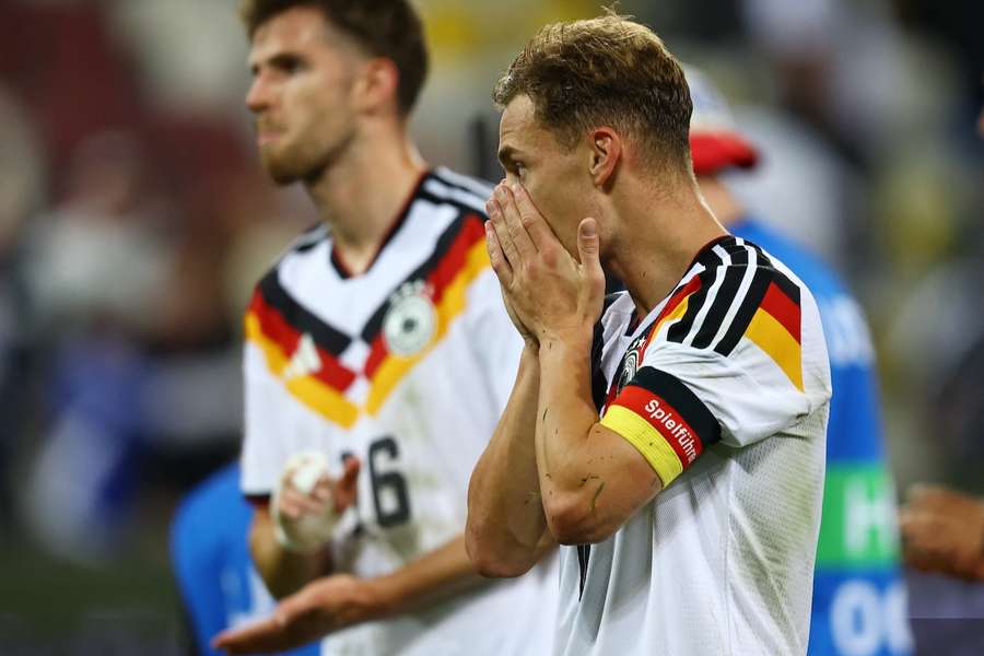 Kapitän Joshua Kimmich konnte die Niederlage der DFB-Elf gegen Griechenland nicht verhindern. Kapitän Joshua Kimmich konnte die Niederlage der DFB-Elf gegen Griechenland nicht verhindern.