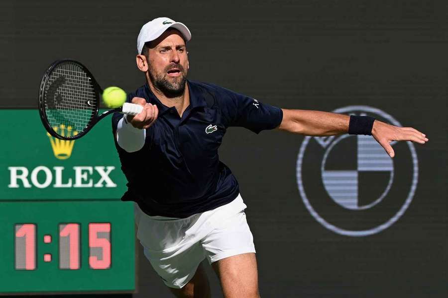 Novak Djokovič v boji o postup do třetího kola turnaje v Indian Wells.