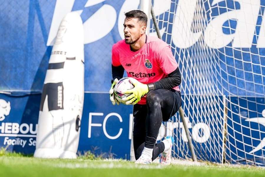 Diogo Costa no treino do FC Porto