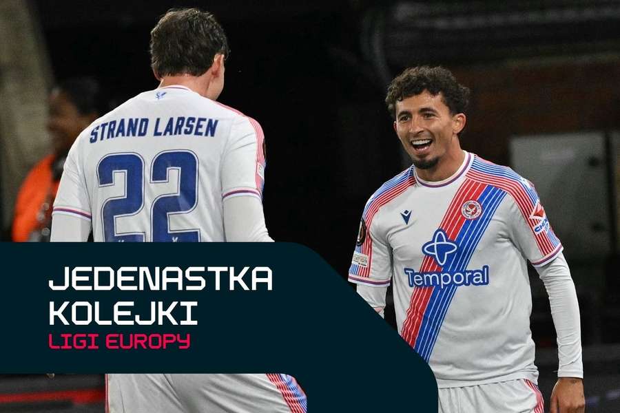 Yeremy Pino (po prawej) świętuje dla Crystal Palace Yeremy Pino (po prawej) świętuje dla Crystal Palace