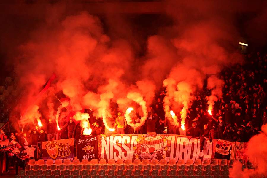 Les supporters de Nice le mois dernier.
