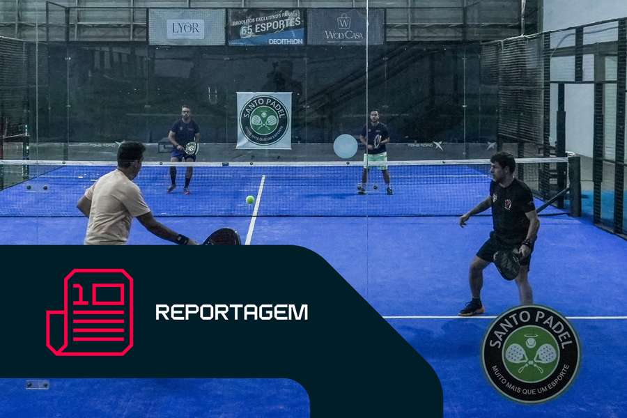 Jogadores de padel em ação