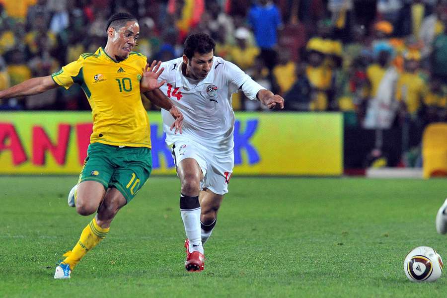 Steven Pienaar helped Bafana Bafana beat Egypt in 2011 Steven Pienaar helped Bafana Bafana beat Egypt in 2011