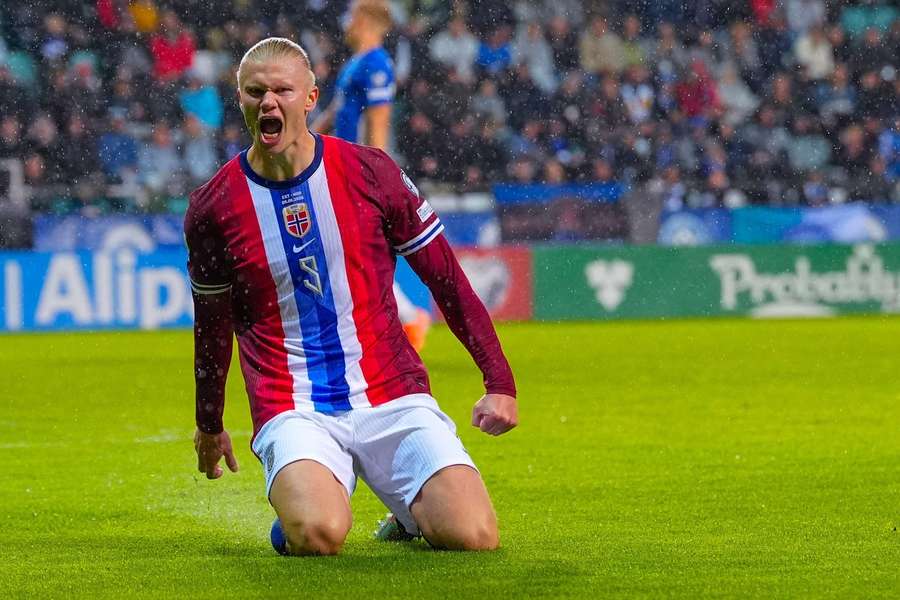 Haaland celebrates his winner