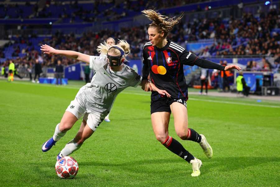 DFB-Nationalspielerin Jule Brand im Einsatz vor OL Lyonnes