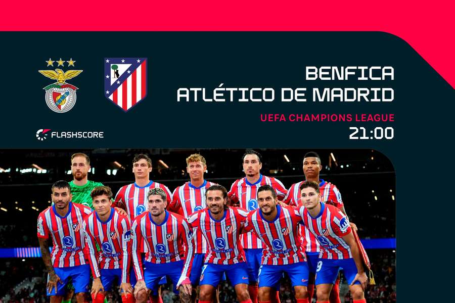 El Atlético vuelve a la Champions para enfrentarse al Benfica