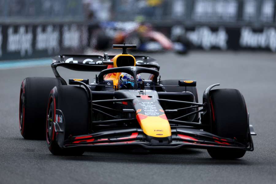 Verstappen in action