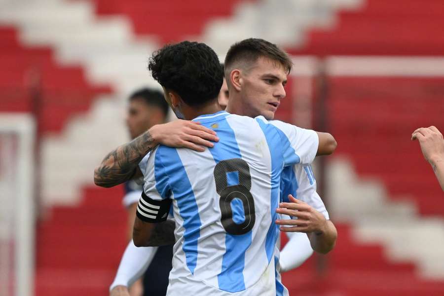 A festa dos jogadores argentinos